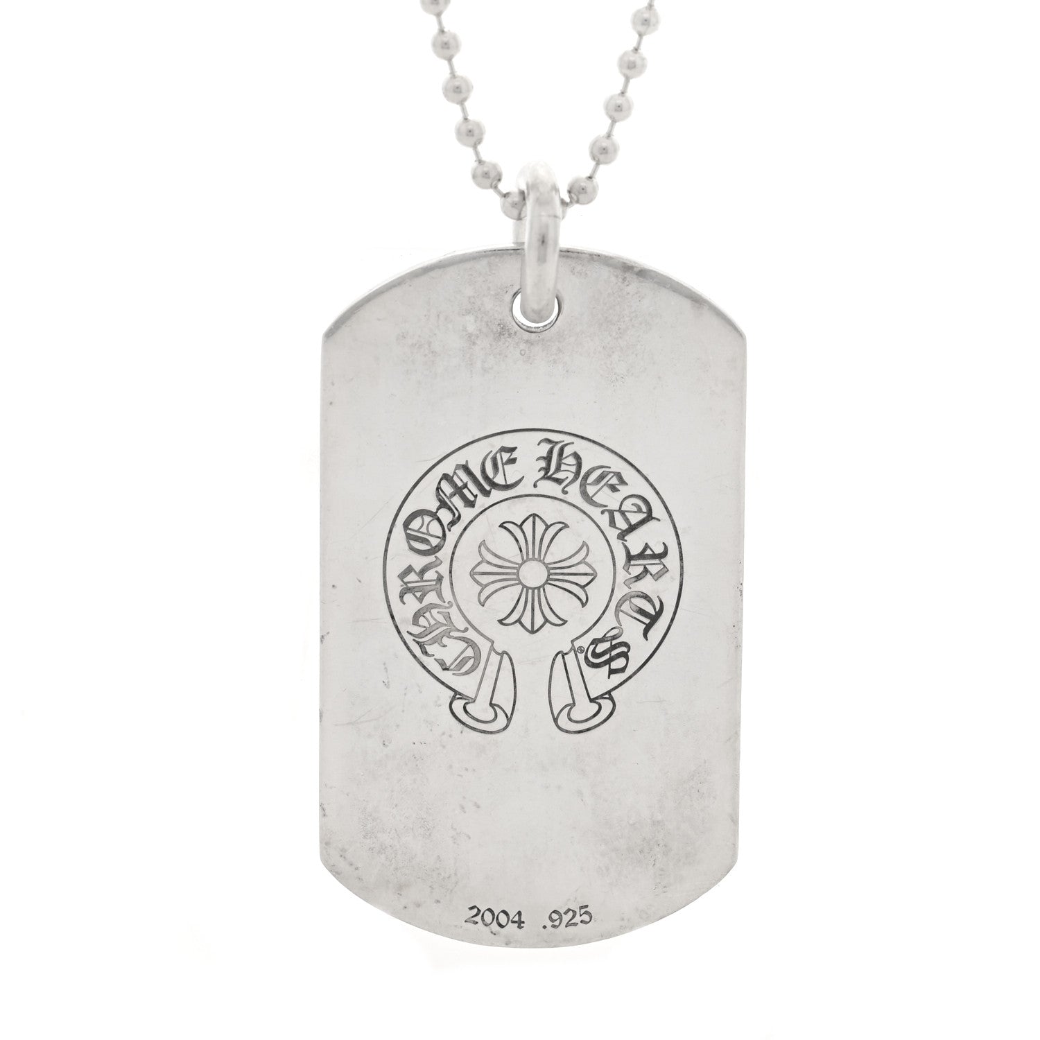 Chrome Hearts Sterling Silver NYC Fck You Dog Tag Pendant Necklace 4 of 5