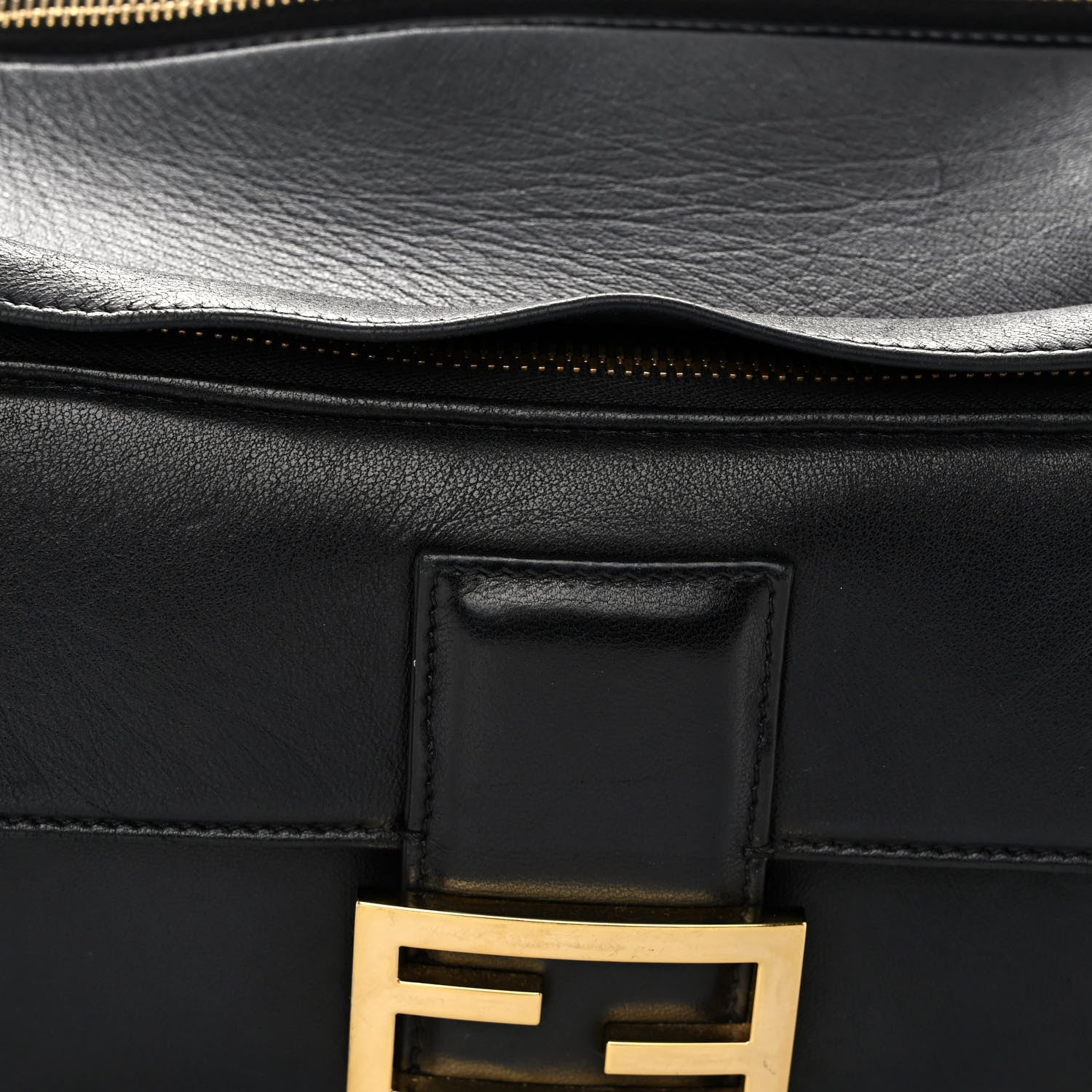 Fendi Nappa Apolo Baguette Belt Bag Black Tobacco 9 of 12