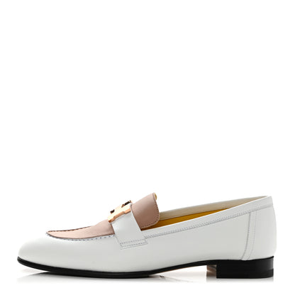 Hermes Calfskin Womens Paris Loafers 36 White Bois De Santal 1 of 8