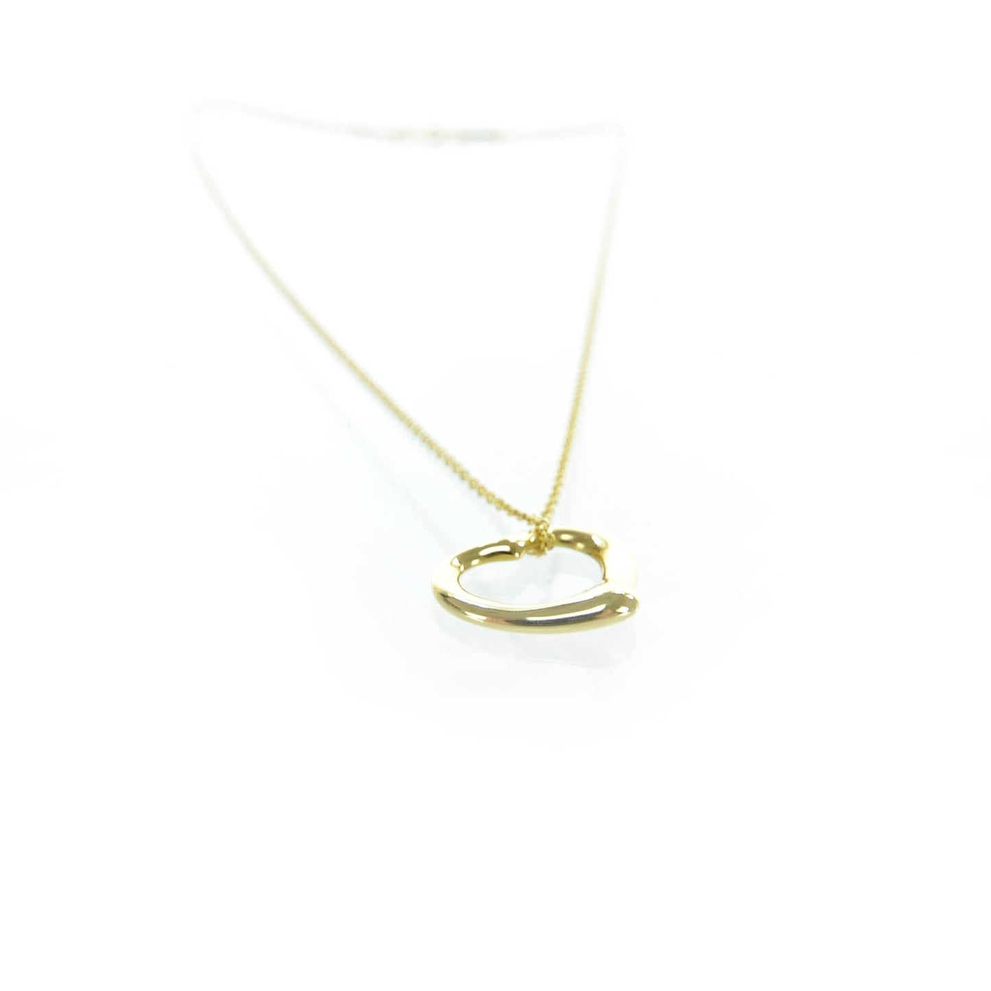 18k Gold Open Heart Pendant Elsa Peretti Necklace