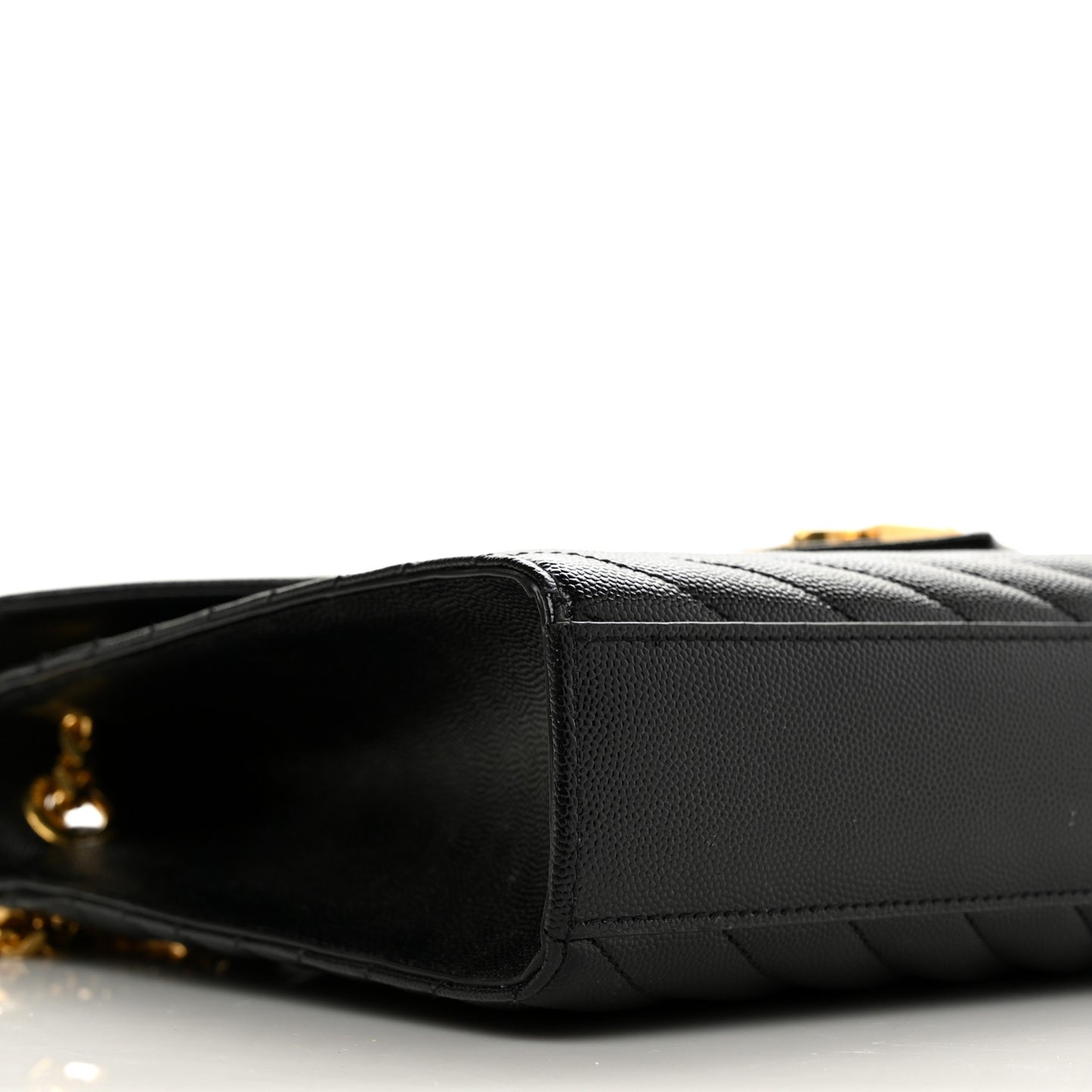 Grain De Poudre Matelasse Chevron Large Monogram Satchel Black