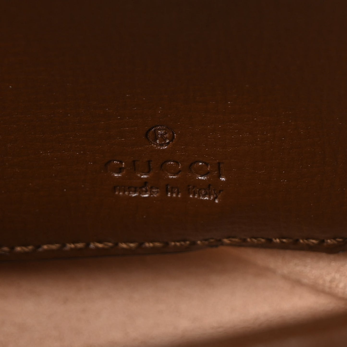 GG Supreme Monogram Azalea Calfskin Web Horsebit 1955 Wallet On Strap Beige Ebony Brown Sugar