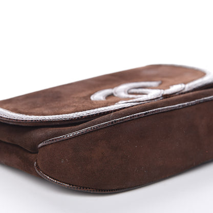 Chanel Suede Lizard Small Flap Brown 10 of 11
