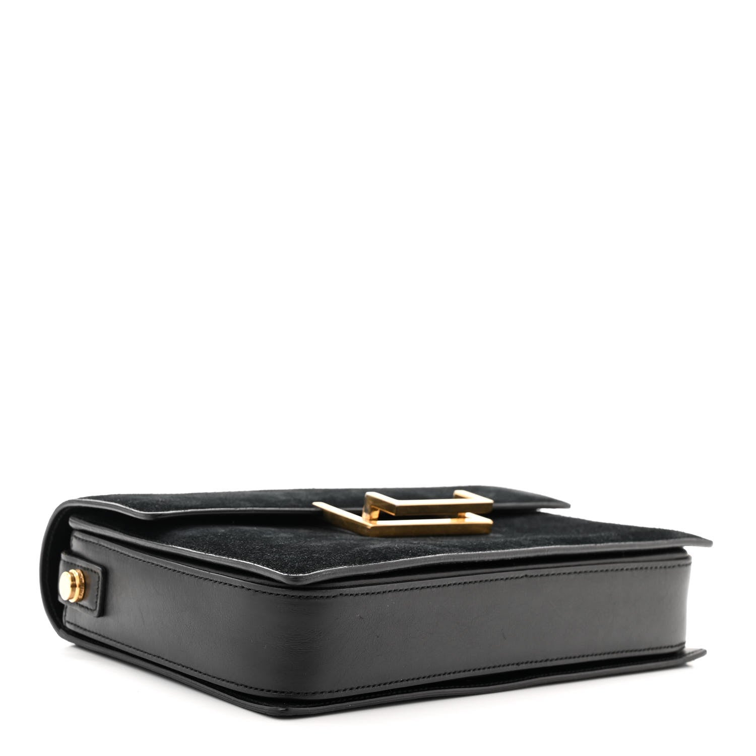 Saint Laurent Suede Medium Classic Lulu Bag Black 4 of 11