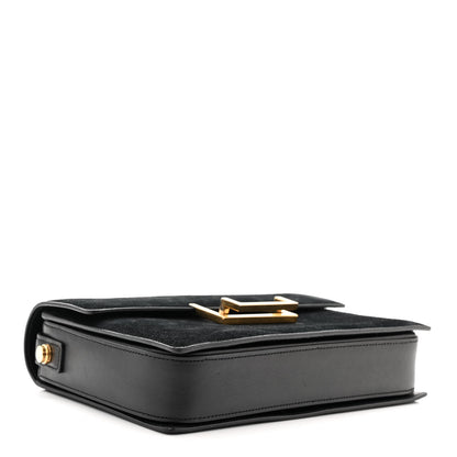 Saint Laurent Suede Medium Classic Lulu Bag Black 4 of 11