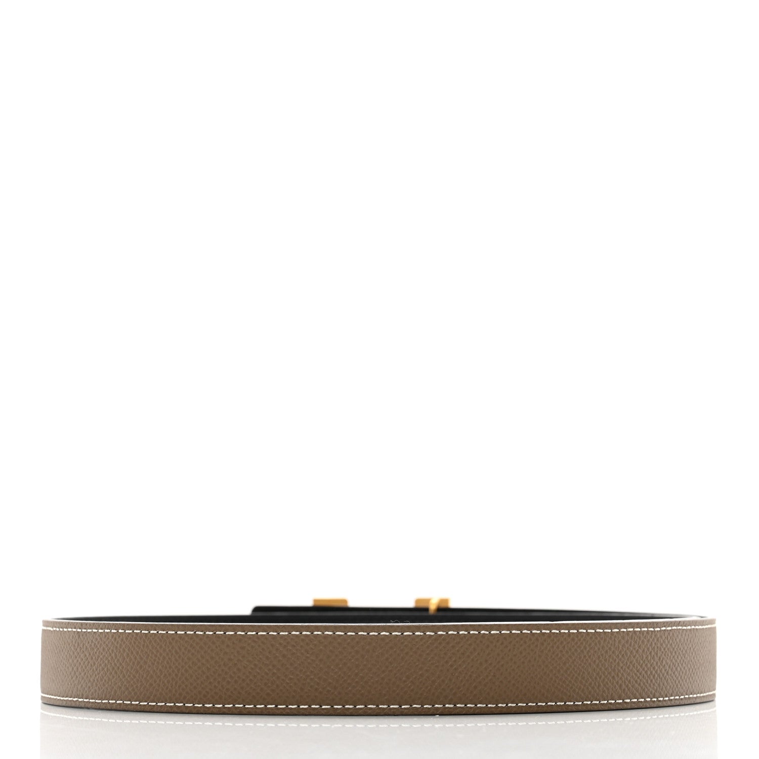 Hermes Swift Epsom 24mm Mini Constance H Belt 80 32 Black Etoupe 2 of 8