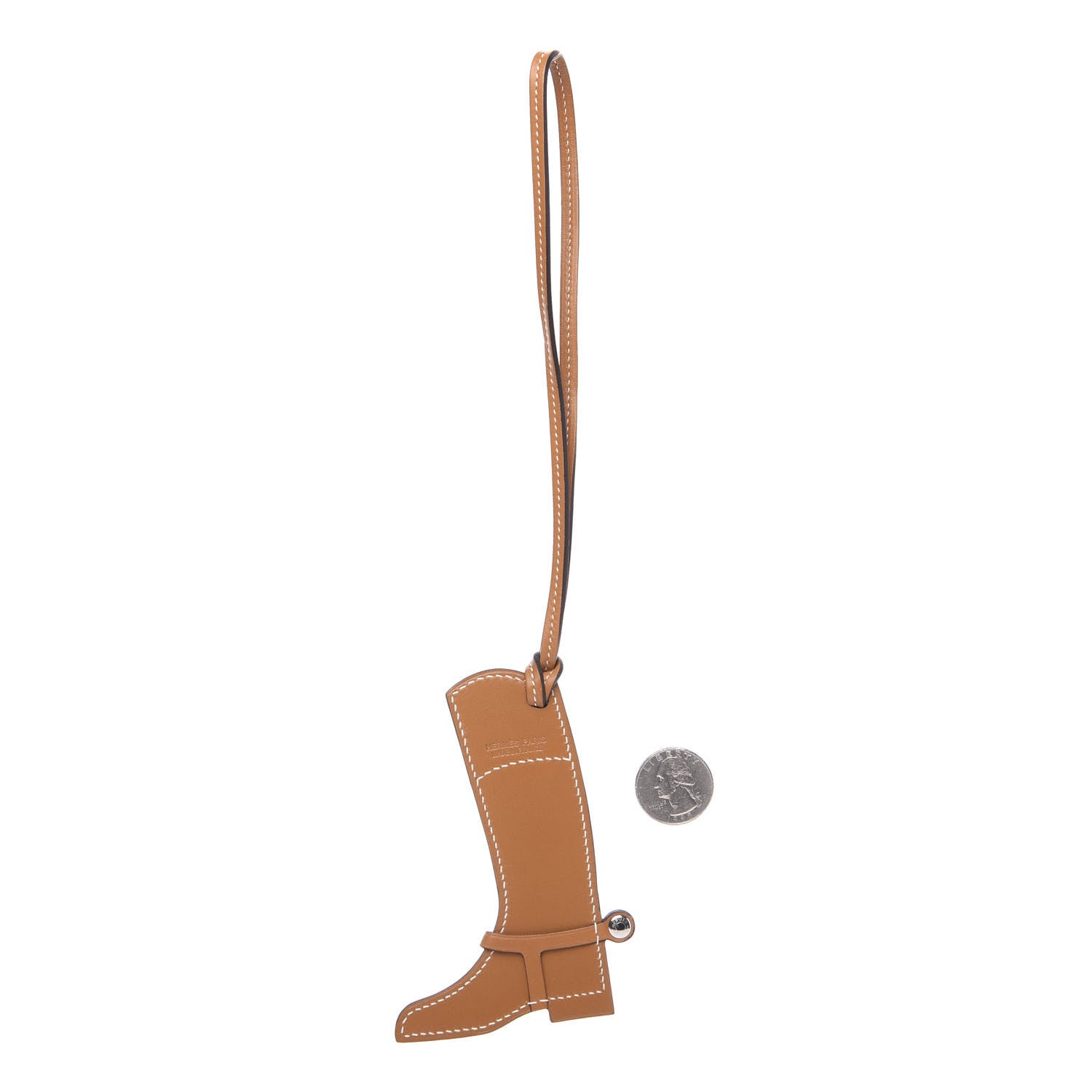 Hermes Butler Swift Paddock Botte Boot Bag Charm Natural Sable Rose Ete 2 of 4