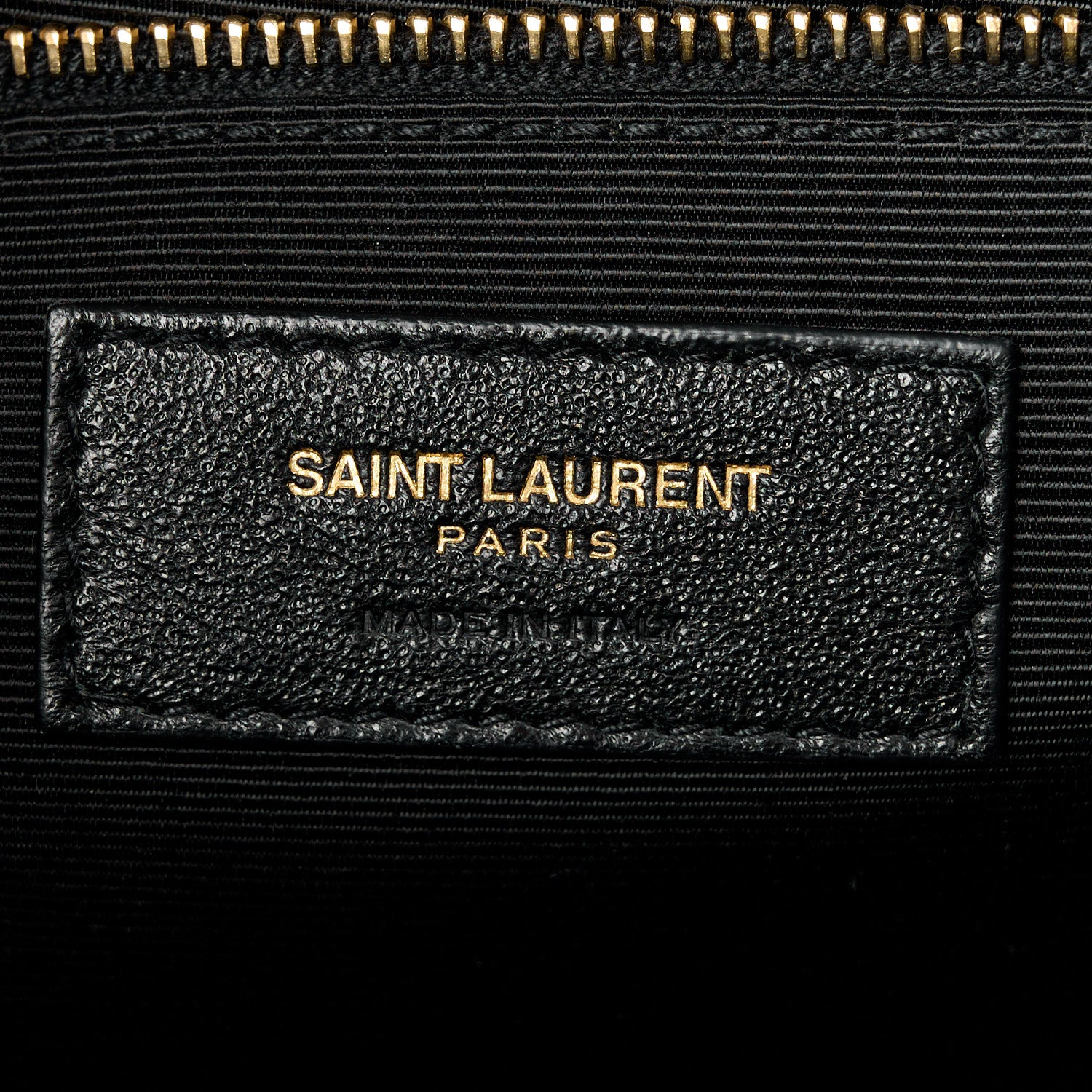 Saint Laurent Grain De Poudre Matelasse Chevron Large Monogram Satchel Black 7 of 11