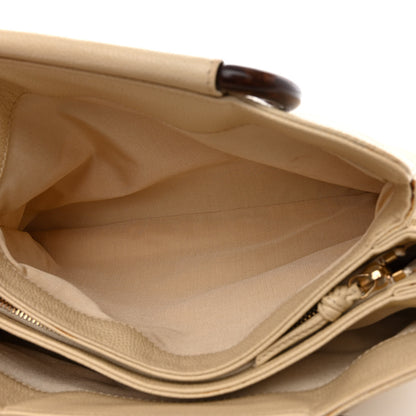 Chanel Caviar Wood Handle Handbag Beige 5 of 16