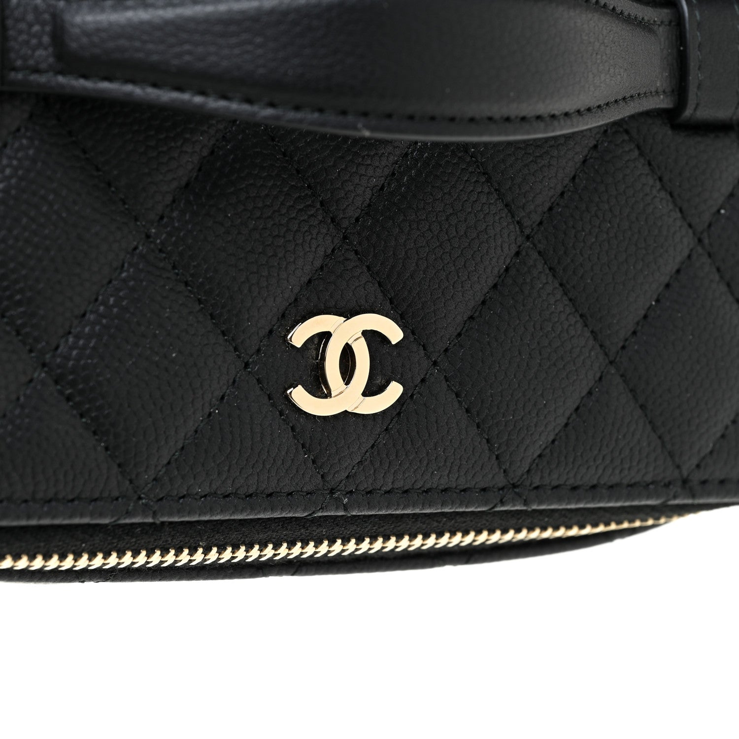 Chanel Caviar Quilted Top Handle Jewelry Case Black 11 of 12