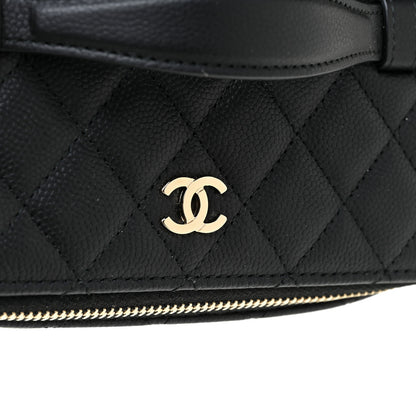 Chanel Caviar Quilted Top Handle Jewelry Case Black 11 of 12