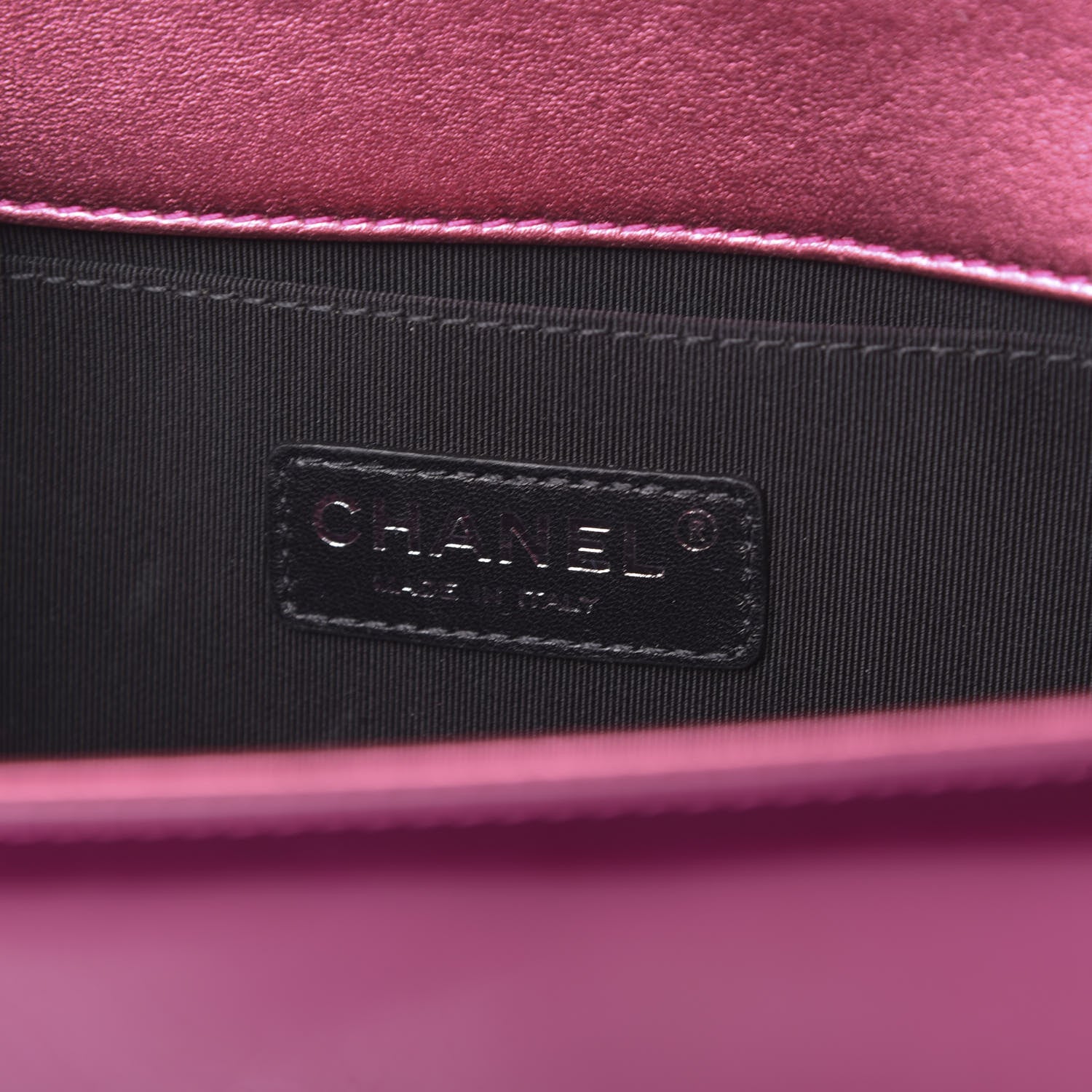 Chanel Metallic Patent Calfskin Quilted Medium Boy Flap Pink 6 of 13