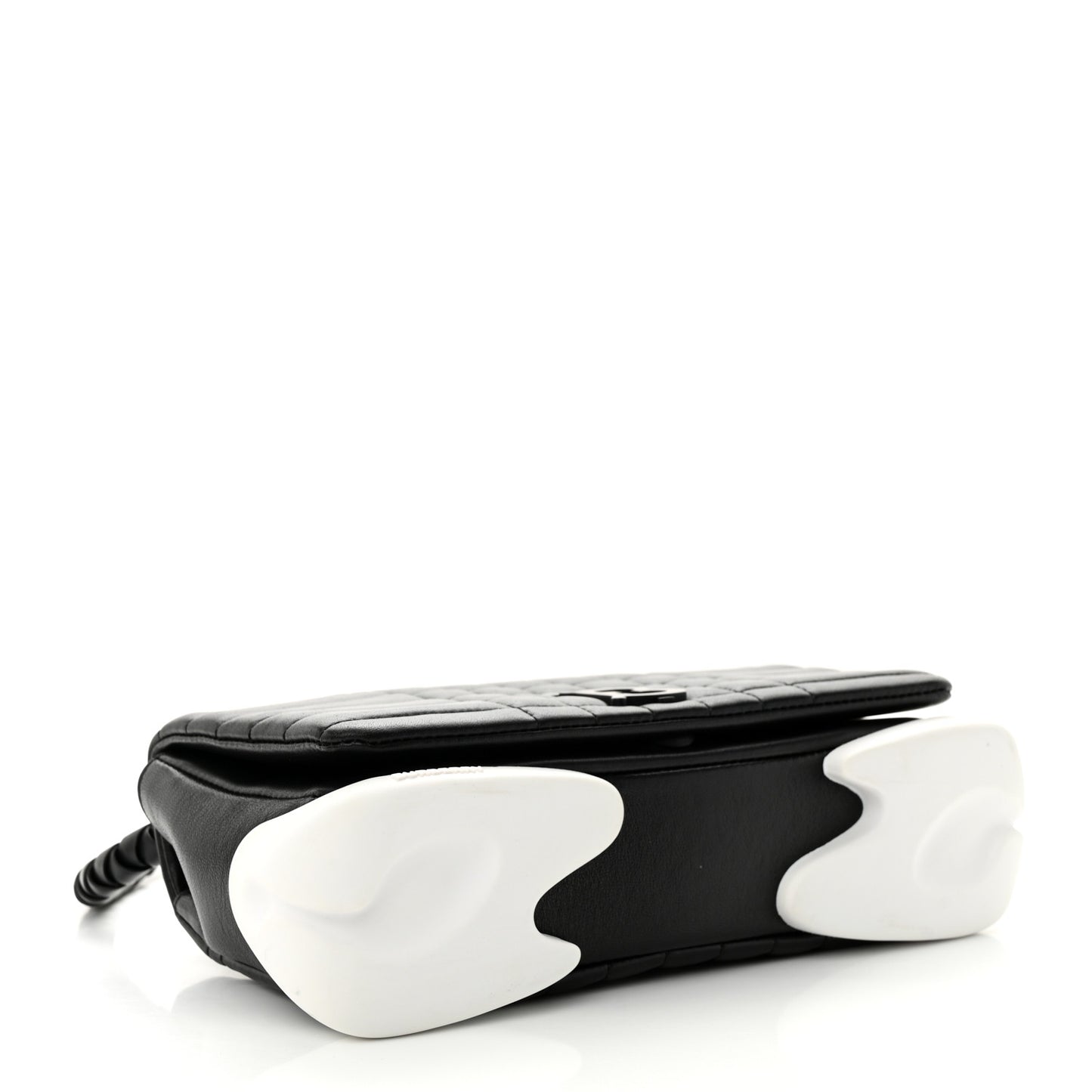 Lambskin Quilted Small Lola Hoof Bag Black