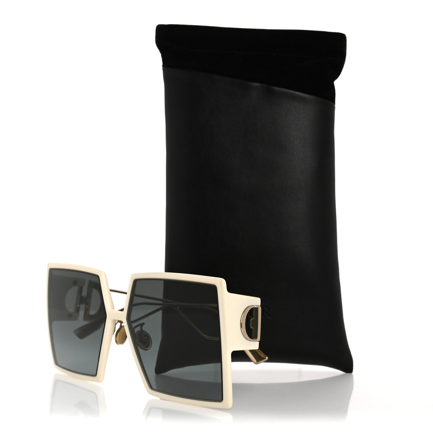 Square 30 Montaigne Sunglasses White