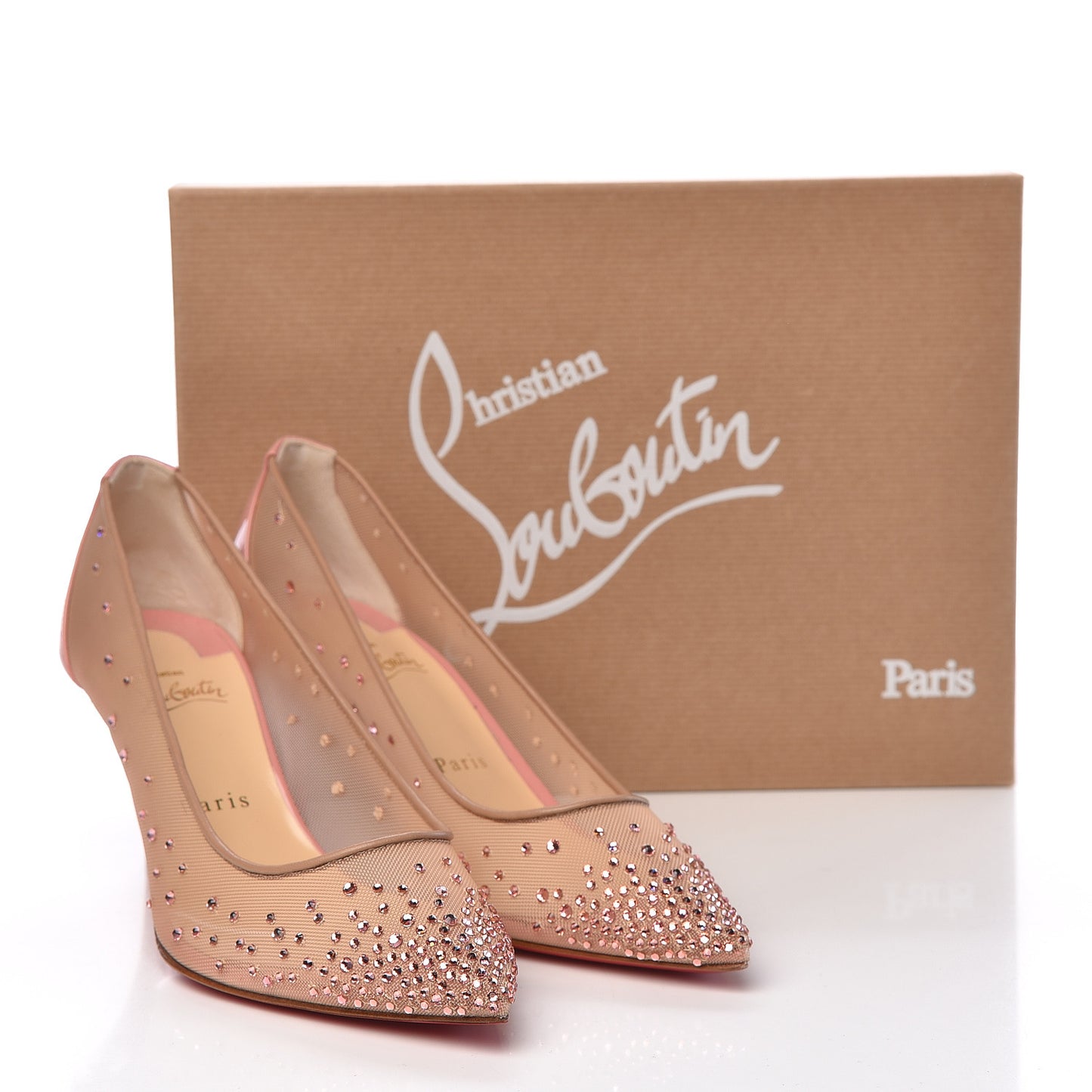 Patent Rete Strass Follies 70 Pumps 36.5 Guimauve