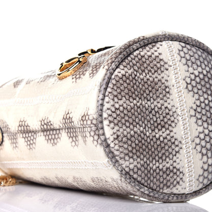 Gucci Snakeskin Mini Zumi Bucket Bag Grey 7 of 9