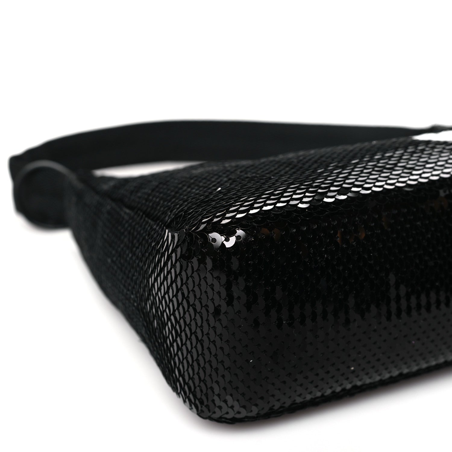 Prada Paillettes Sequin Mini Re-Edition 2000 Bag Black White 9 of 10