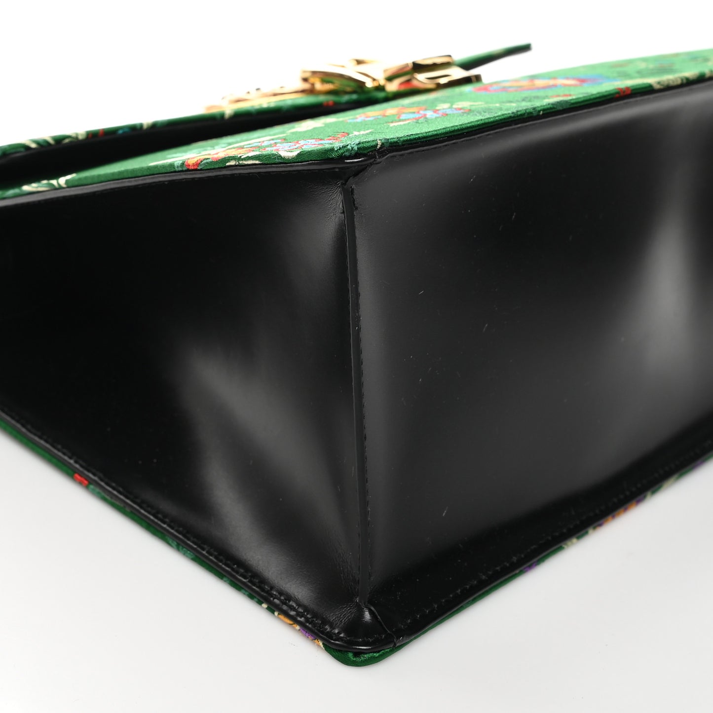 Jacquard Floral Medium Sylvie Top Handle Bag Green Multicolor Black