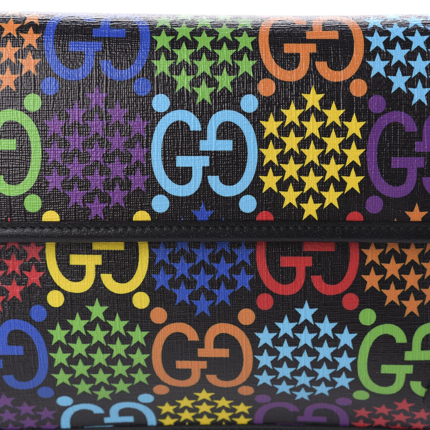 Gucci GG Supreme Monogram Psychedelic Slim Belt Bag Black 11 of 12