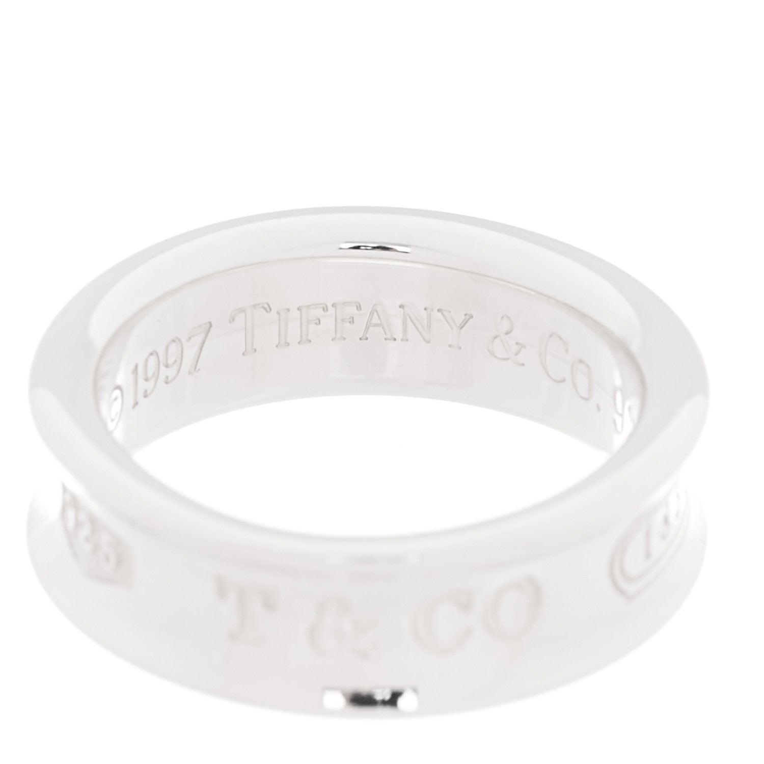Tiffany Sterling Silver 1837 Band Ring 54 6.75 4 of 4