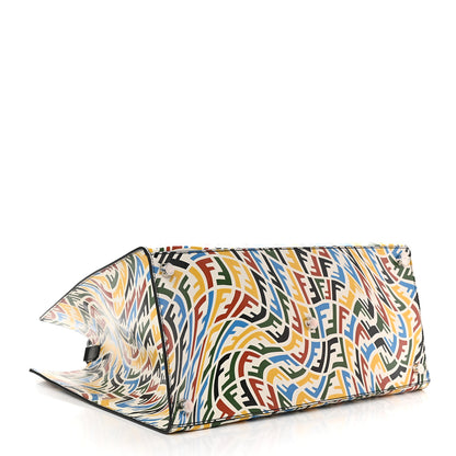 Fendi X SARAH COLEMAN Vitello Grace Light FF Vertigo Shopping Tote White Ice Multicolor 4 of 9