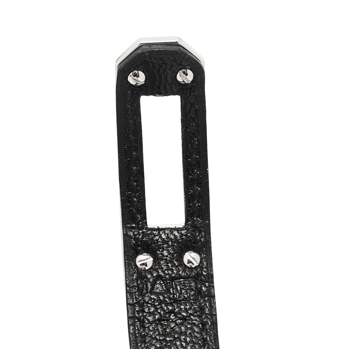 Hermes 18K White Gold Shiny Alligator Diamond Kelly Bracelet SH Black 4 of 7