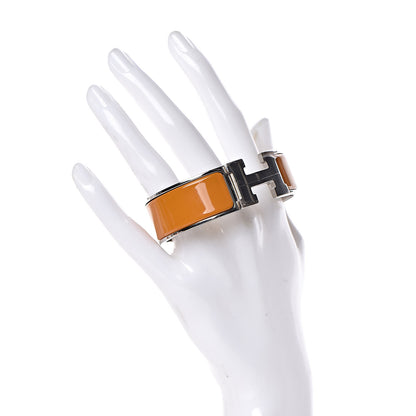 Hermes Enamel Wide Clic Clac H Bracelet GM Curcuma 2 of 5