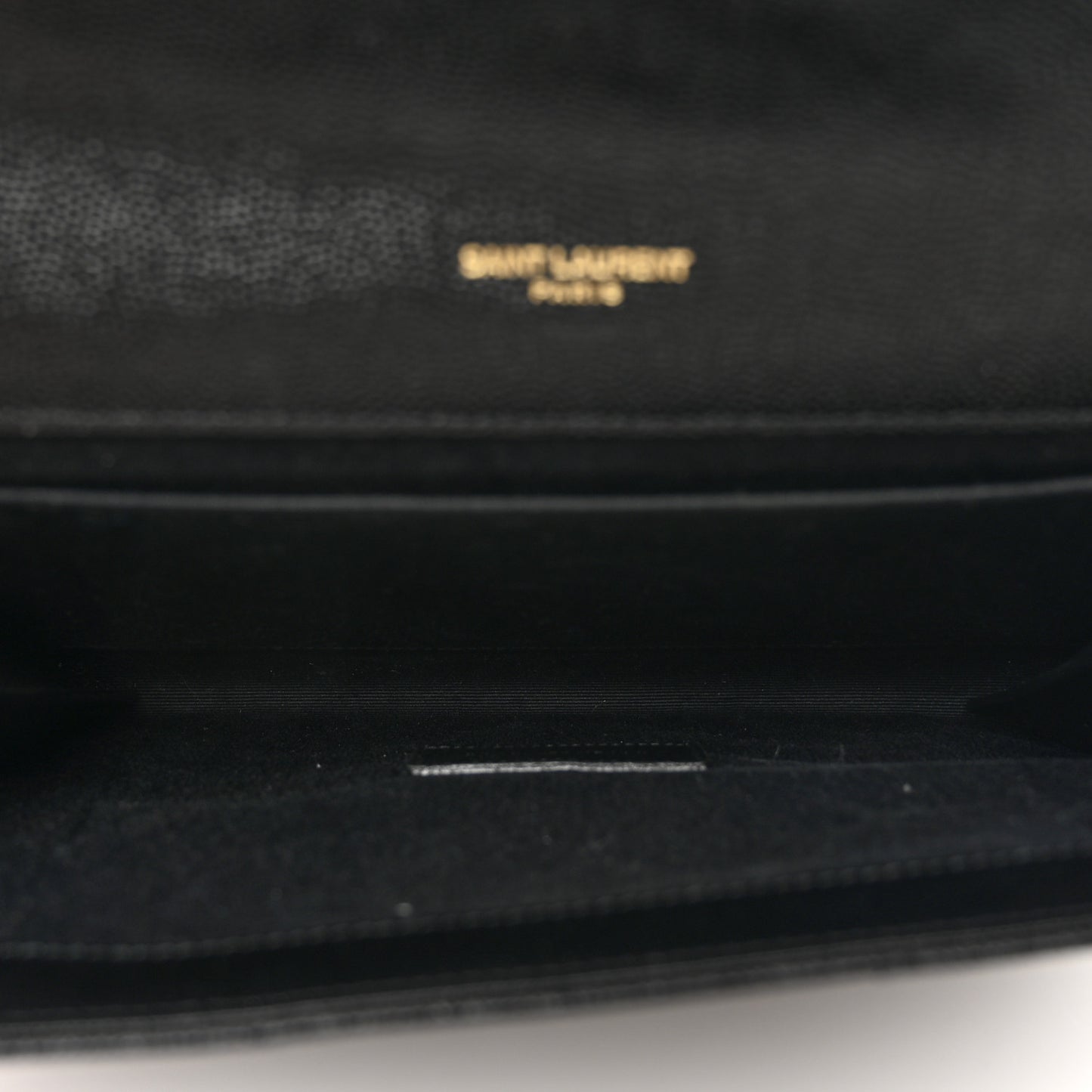 Grain De Poudre Matelasse Chevron Monogram Envelope Clutch Black