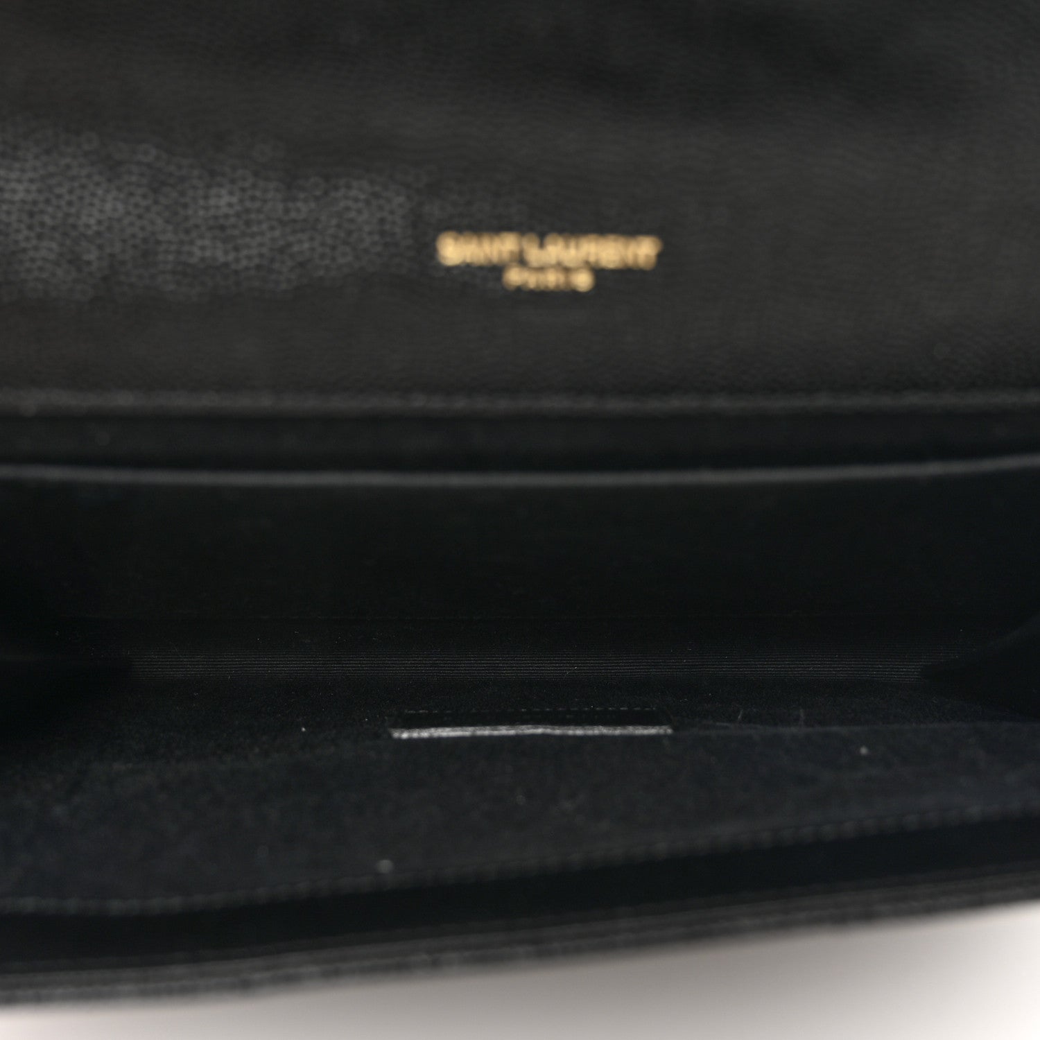 Saint Laurent Grain De Poudre Matelasse Chevron Monogram Envelope Clutch Black 5 of 8