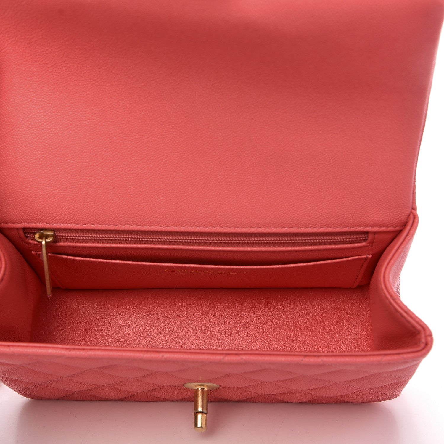 Chanel Caviar Quilted Mini Top Handle Rectangular Flap Pink 5 of 12