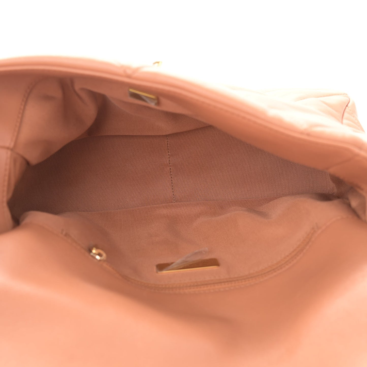 Lambskin Quilted Large Chanel 19 Flap Brown
