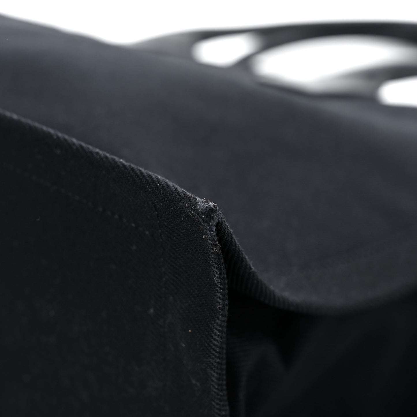 Linen Calfskin Rive Gauche Tote Black