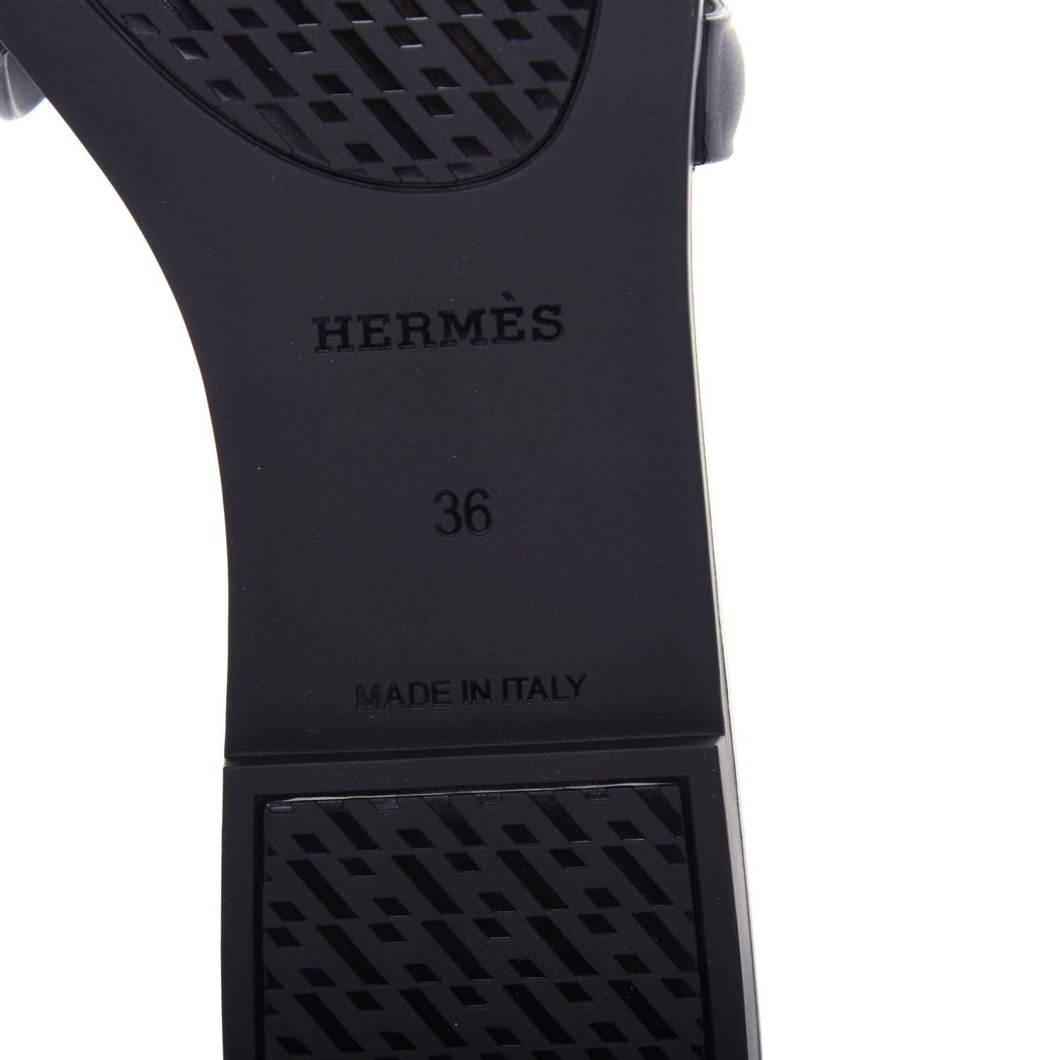 Hermes Rubber Aloha Sandals 36 Black 9 of 11
