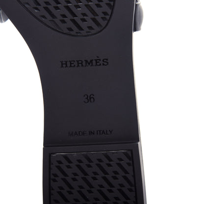Hermes Rubber Aloha Sandals 36 Black 9 of 11