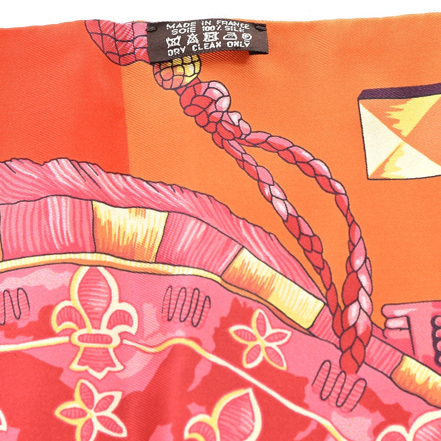 Hermes Silk Les Cles Maxi Twilly Cut Corail Orange Rouge 3 of 5