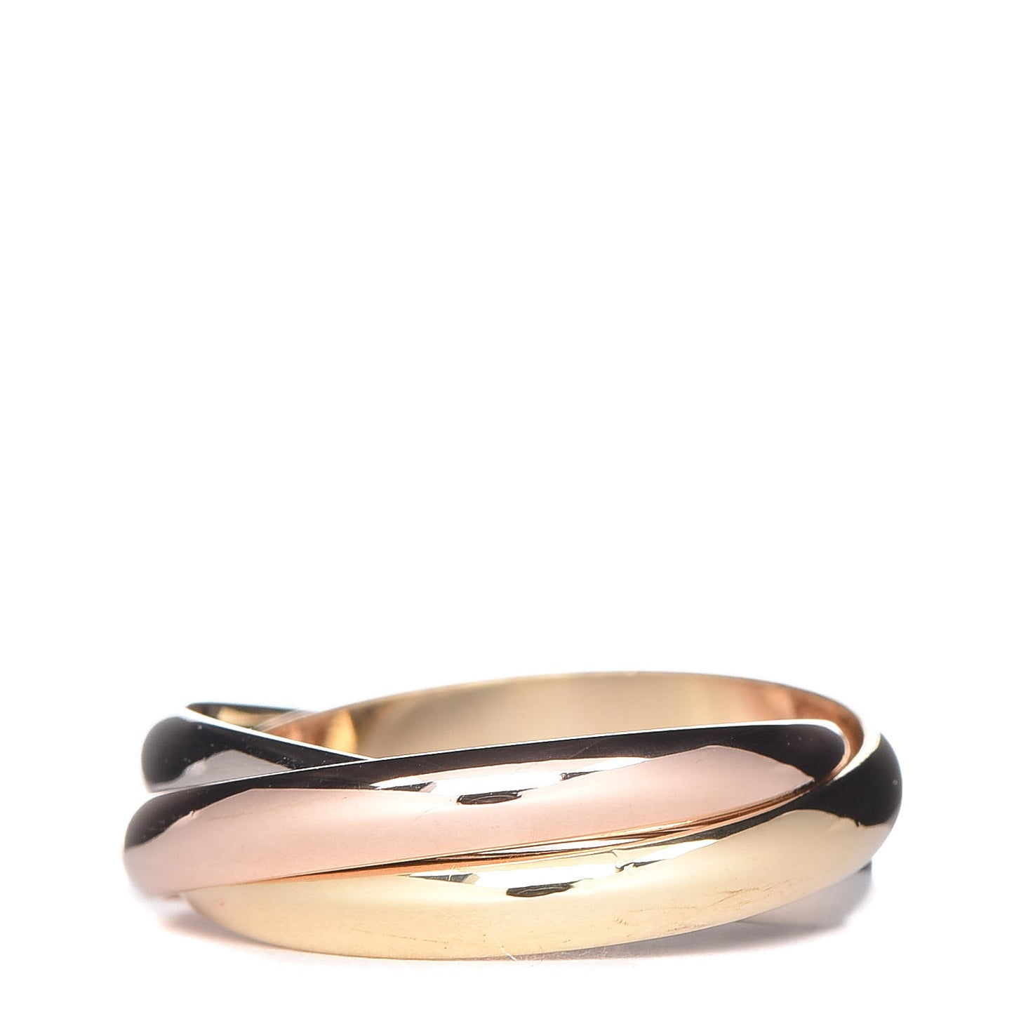18K Pink Yellow White Gold Small Trinity Ring 49 4.75
