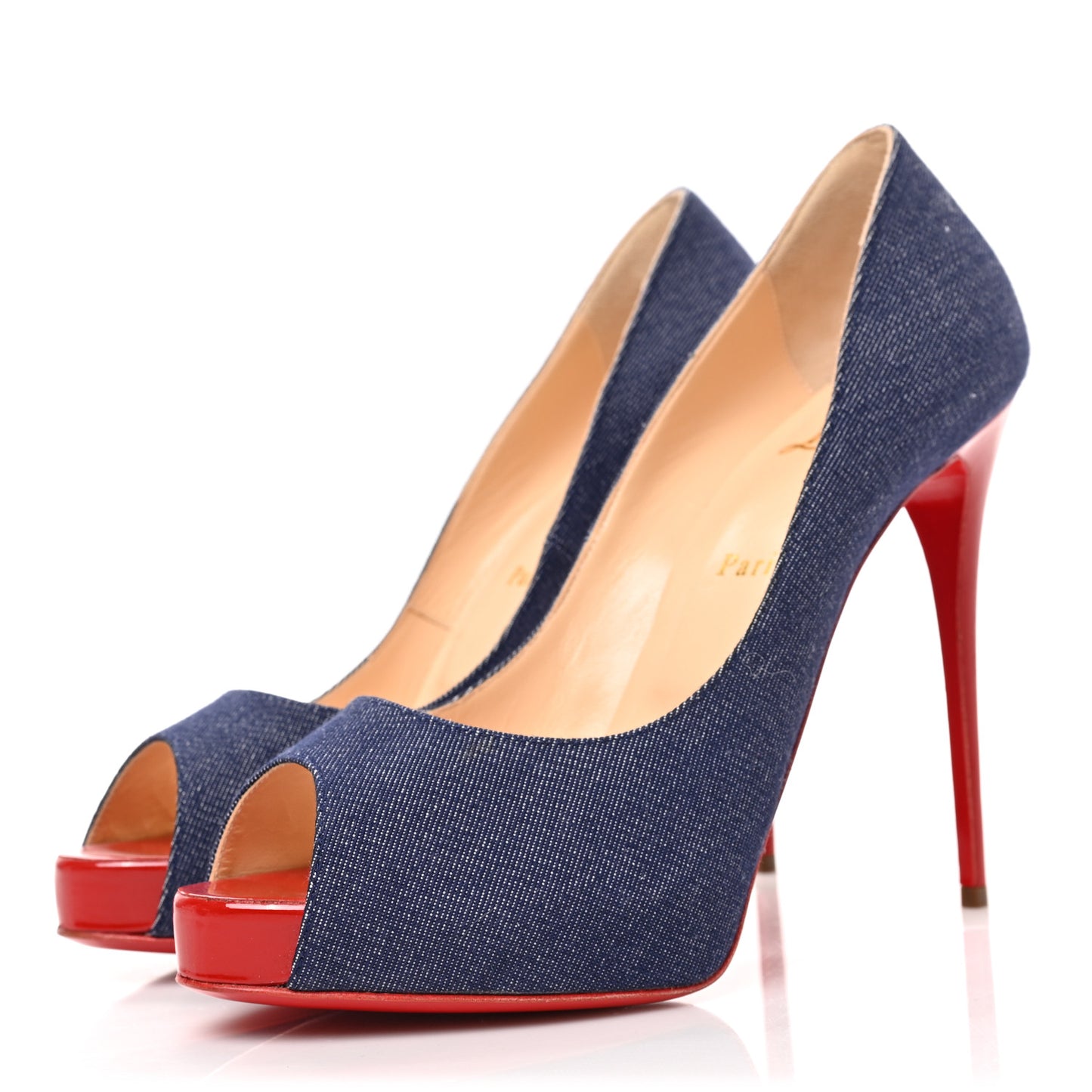 Denim Patent New Very Prive 120 Pumps 40 Blue