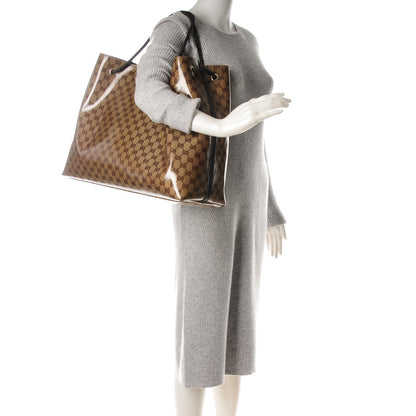 Gucci Crystal Monogram Large Gifford Shopping Tote Brown 2 of 7