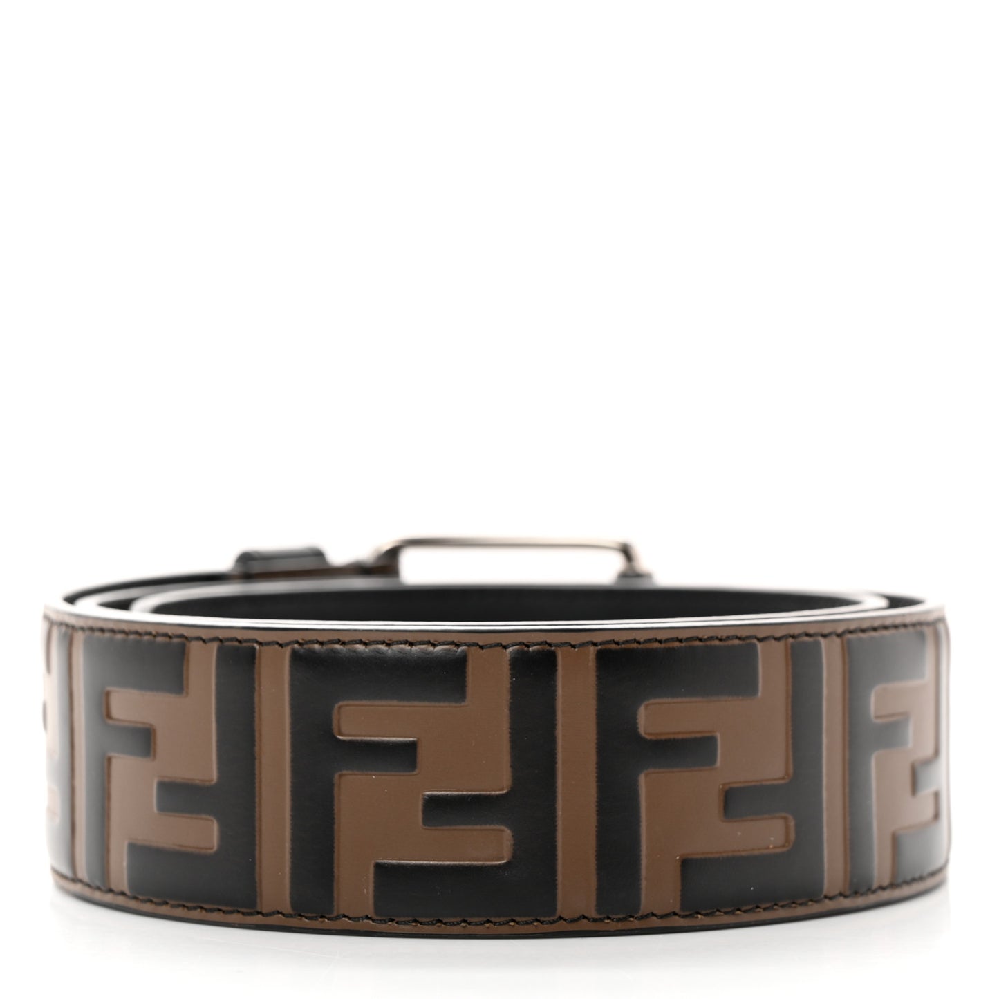 Vitello Century FF 1974 Embossed Buckle Belt Maya