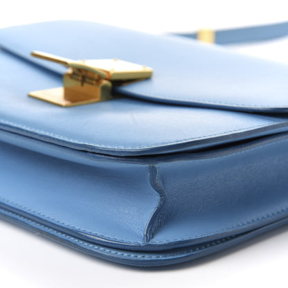 Celine Box Calfskin Medium Classic Box Flap Bag Blue 9 of 13