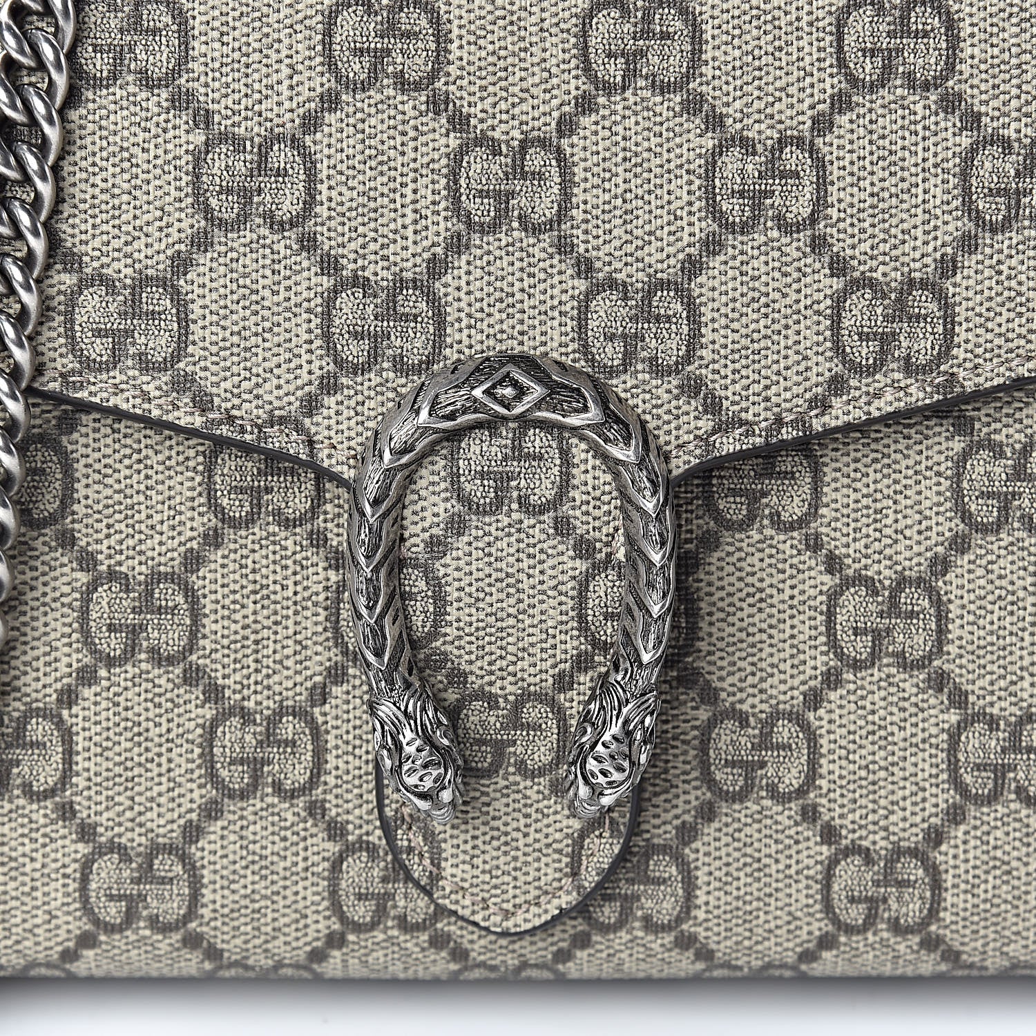 Gucci GG Supreme Monogram Mini Dionysus Chain Wallet Beige Taupe 10 of 11