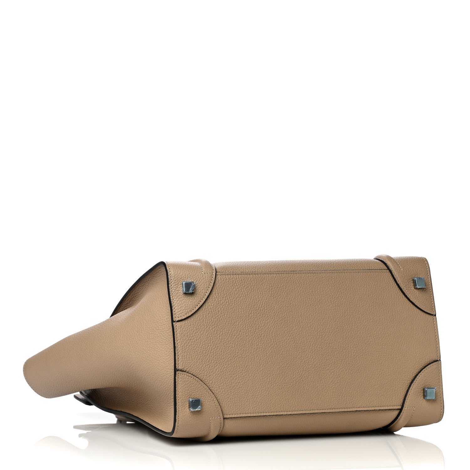 Celine Drummed Calfskin Mini Luggage Dune 4 of 11