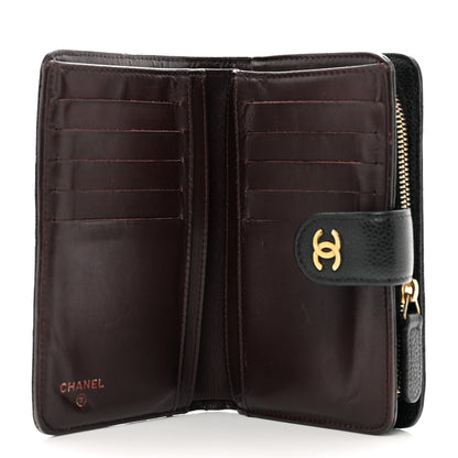 Chanel Caviar Quilted CC French Wallet Black 5 of 10