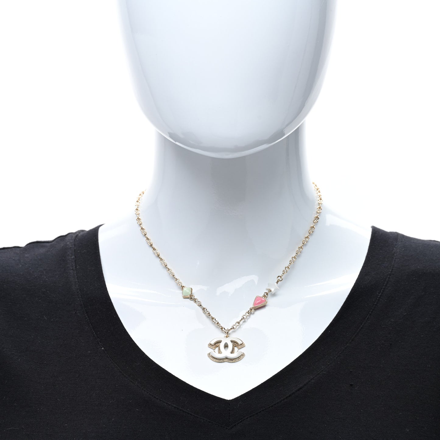 Resin CC Star CC Necklace Gold