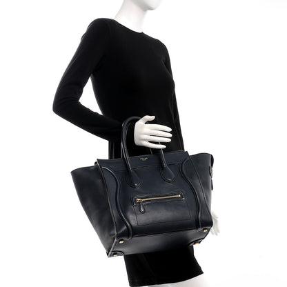 Celine Smooth Calfskin Mini Luggage Navy 2 of 15