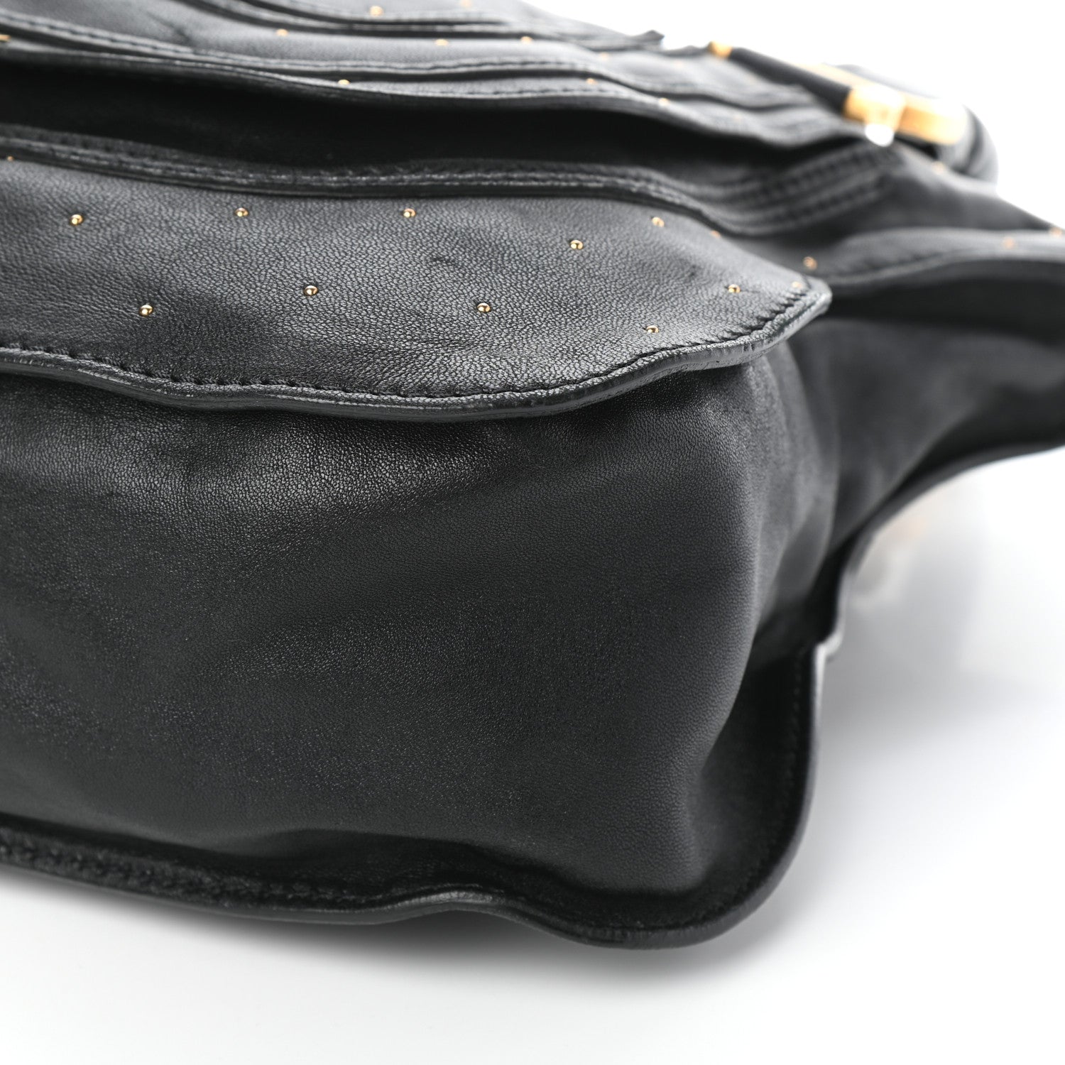 Chloe Calfskin Studded Medium Marcie Satchel Black 9 of 9