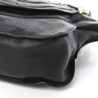 Chloe Calfskin Studded Medium Marcie Satchel Black 9 of 9