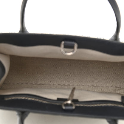 Gucci GG Supreme Monogram Textured Dollar Calfskin Small Retro Interlocking G Tote Bag Beige Blue 5 of 8