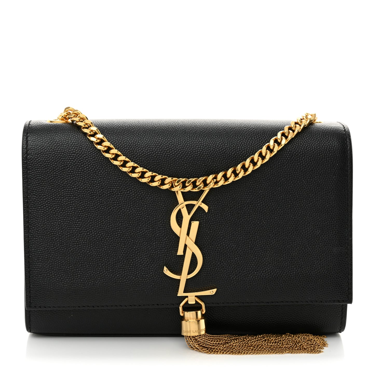 Grain De Poudre Small Classic Monogram Kate Tassel Satchel Black
