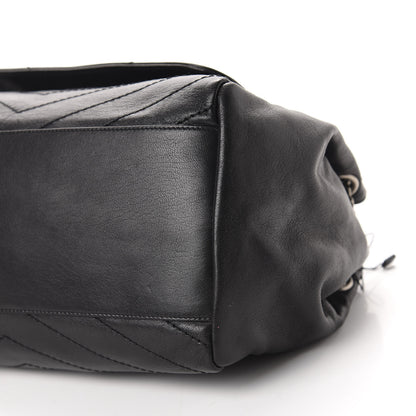 Saint Laurent Pebbled Lambskin Chevron Monogram Large Nolita Black 7 of 10